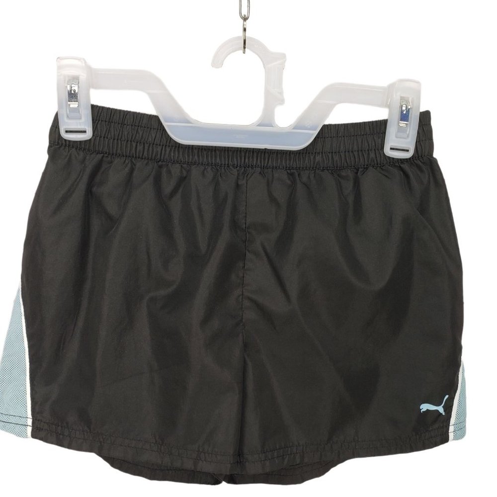 PUMA GIRL PACER MESH OVERLAY PLASMA ELASTIC WAIST SHORTS SIZE Large 14/16